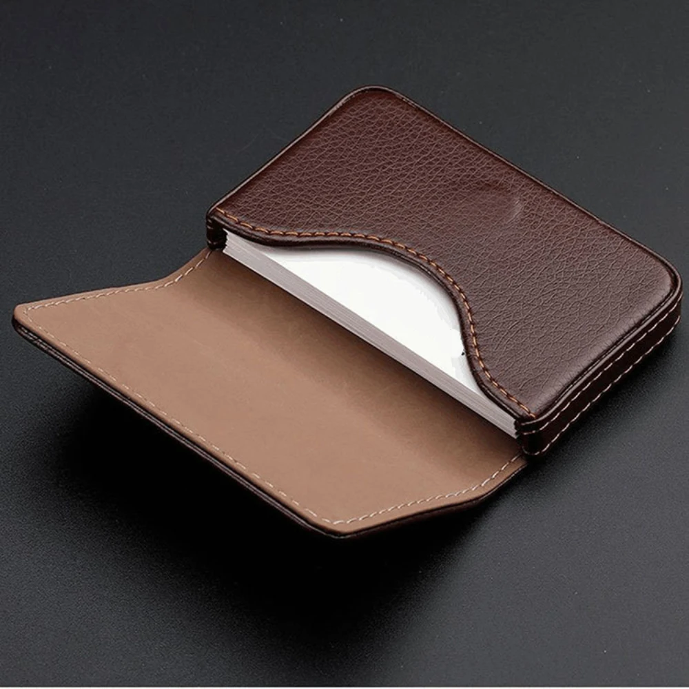 Card Top Loader - 사이즈 맞춤형 스티치 PU 가죽 신용카드