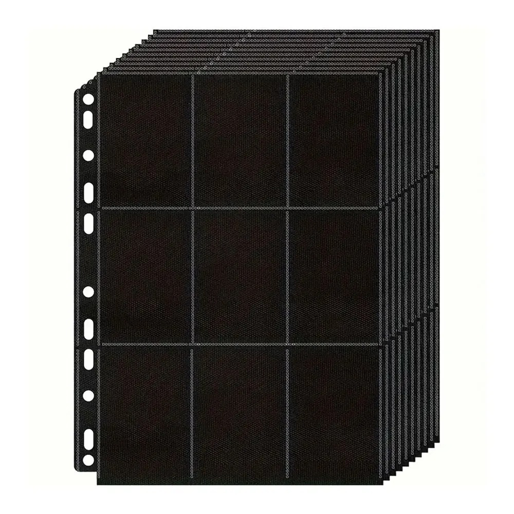 Trading Card Binder - 10팩 블랙 9포켓 A4 트레이딩 카드