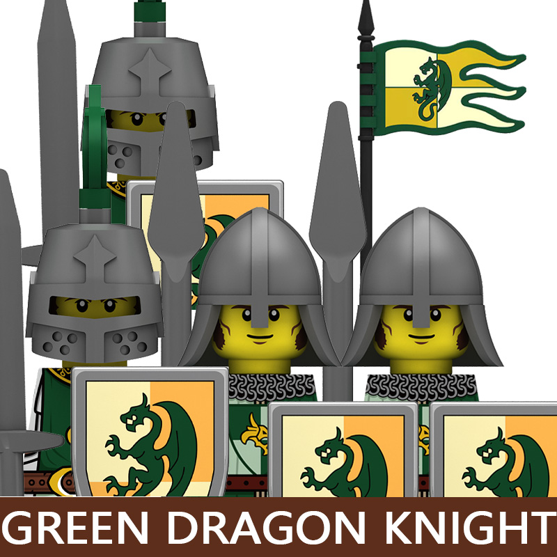 중세 성 병사 빌딩 블록 군사 기사 깃발 황소 크라켄  - Lego Minifigure Holder 리뷰 및 가격