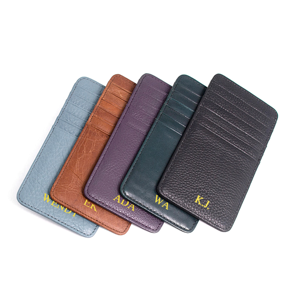럭셔리 사용자 정의 이름 이니셜 소 가죽 카드 지갑 여 - Card Top Loader 리뷰 및 가격