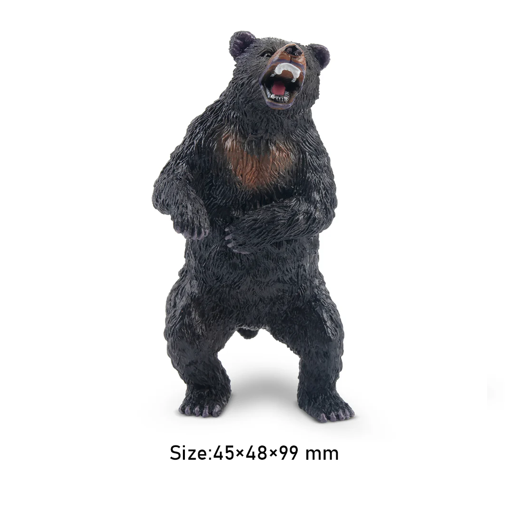 Toymany 시뮬레이션 서 있은 검은/갈색 곰 야생  - Action Figure Stand 리뷰 및 가격